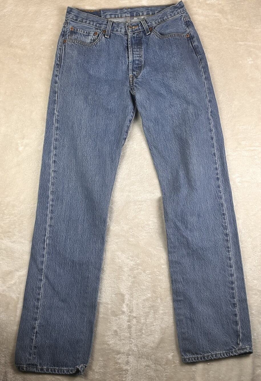 Levi’s 501 Jeans Mens 32x36 Blue Denim Button Fly Straight Leg Workwear Vintage